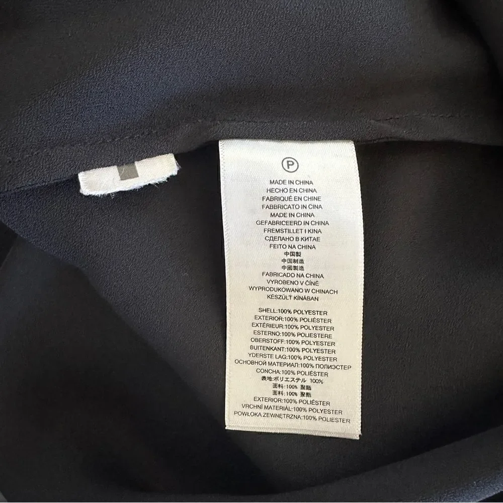 Michael Kors Black Sheer Hi-Lo PopOver Dress S‎